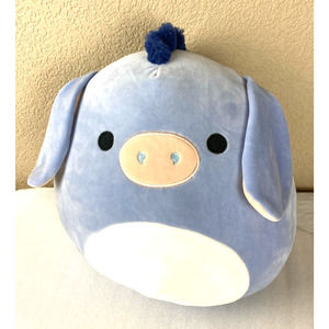 12" Squishmallow FINA Donkey Plush No Eyelashes Blue Toy Stuffed Animal